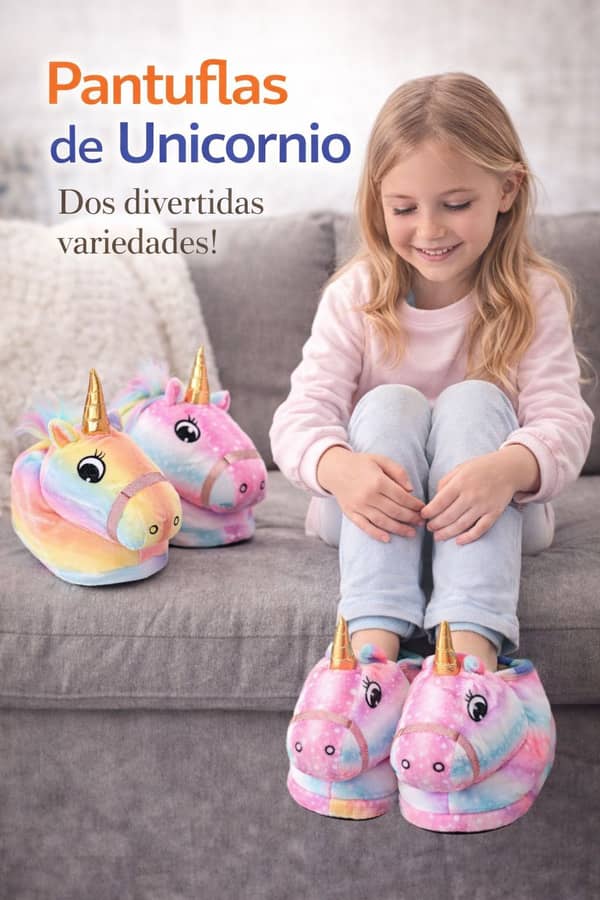 Pantufla unicornio niña 
